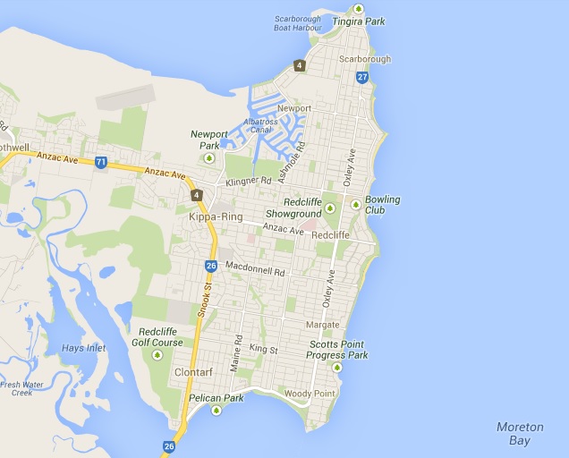 redcliffe map